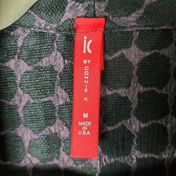 IC By Connie K Womens Purple Trumpet Sleeve Two Toned Jacket Size Medium 2044J - Picture 3 of 8